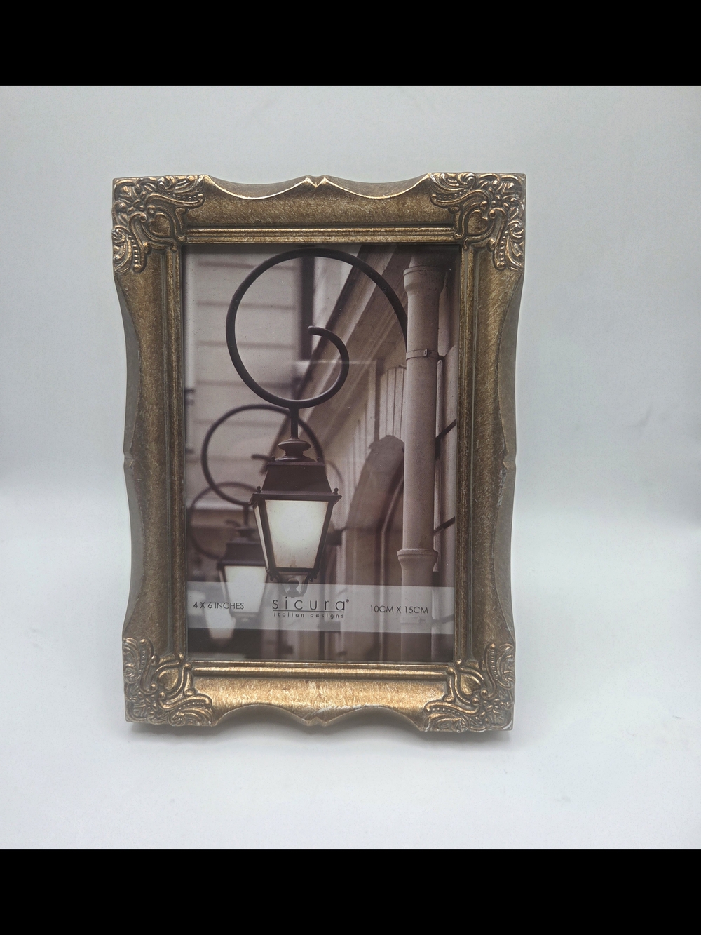 Sicura Italian Designs Gold Ornate 4 X 6 Photo Frame